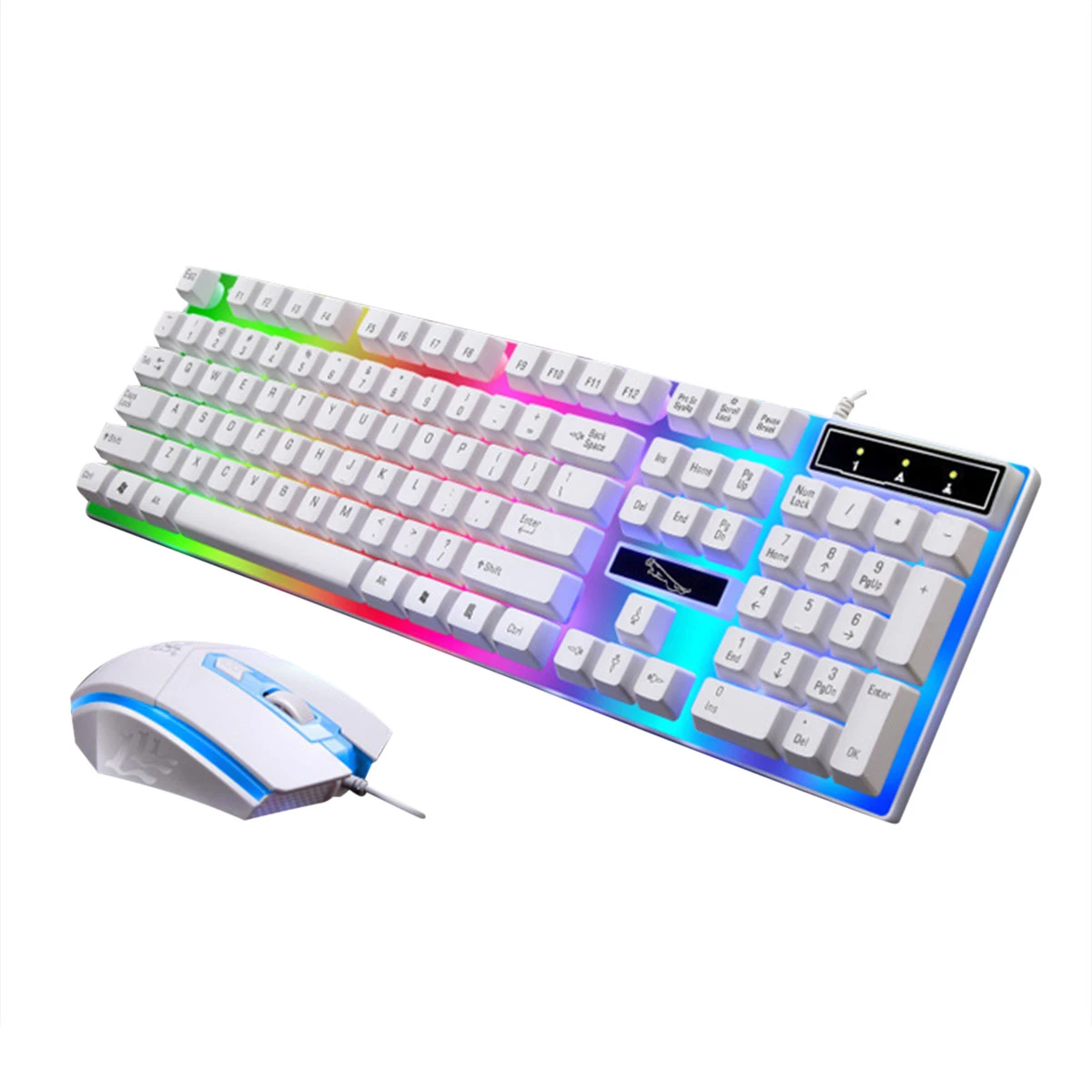 G21-B RGB Wired Gaming Keyboard & Mouse Combo (White)