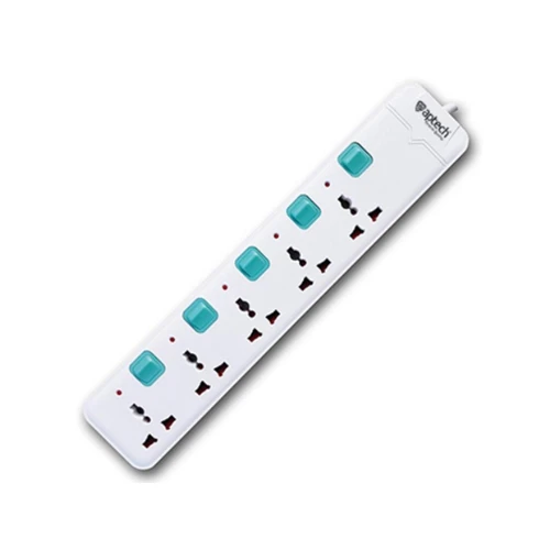 Aptech A251 5-Port Power Strip with Individual Switch & 2 Meter Cable