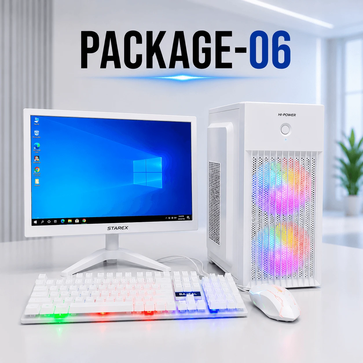 PC TECH Package-06 Intel® Core™ i3 (6th Gen) Desktop PC with 19" Monitor